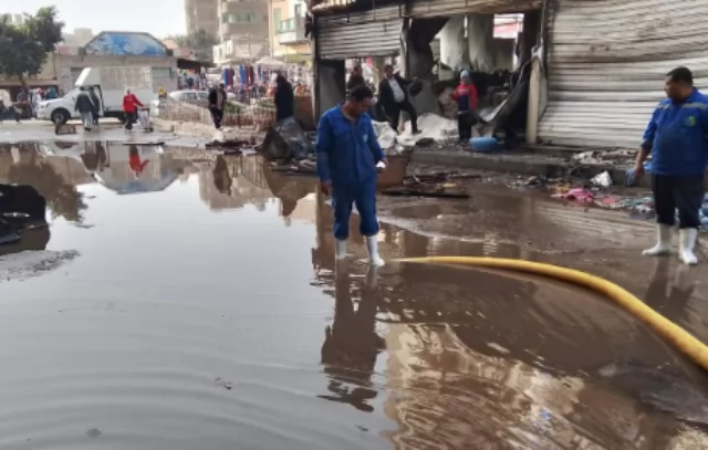 حريق مخبز و6 أكشاك وانفجار أسطوانات غاز بمدينة منوف