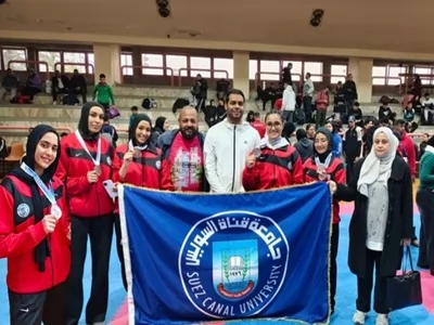 جامعة القناة تحصد الذهب والفضة في الكاراتيه بدورة الشهيد الرفاعي