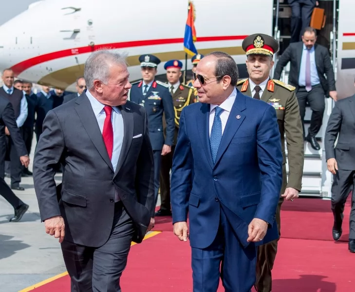 المتحدث الرئاسي ينشر صور استقبال الرئيس السيسي للعاهل الأردني وال