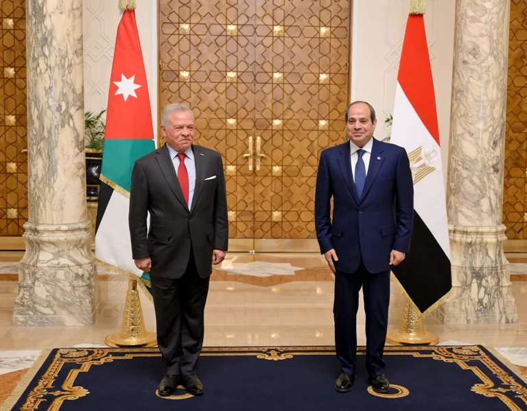 المتحدث الرئاسي ينشر صور استقبال الرئيس السيسي للعاهل الأردني وال