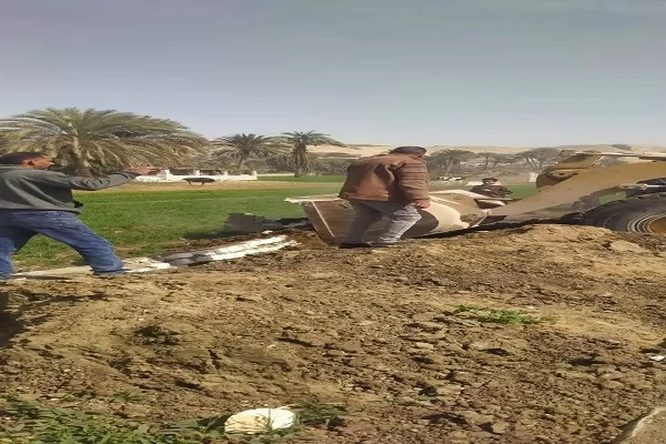 إزالة 2174 حالة تعد على الاراضي الزراعيه وأملاك الدولة بالمنيا