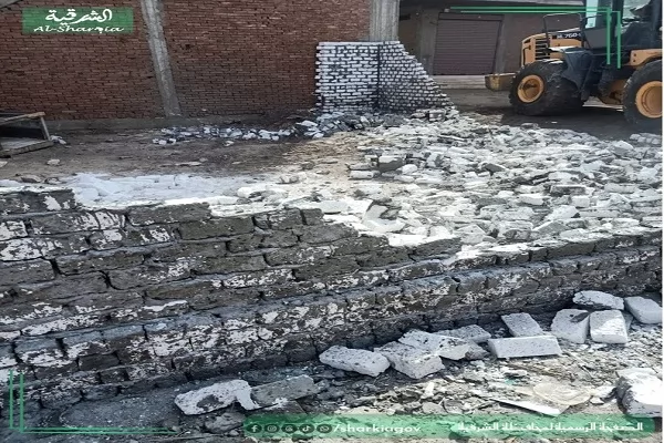  15 حالة تعدى على أملاك الدولة تم ازالتها بالشرقية