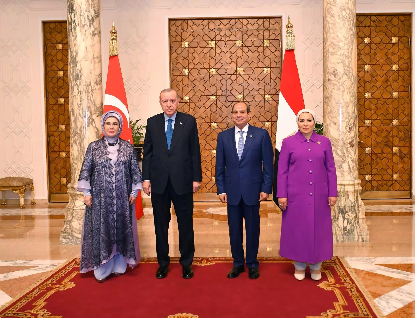 السيدة انتصار السيسي ترحب بزيارة أمينة أردوغان وتؤكد عمق الروابط 