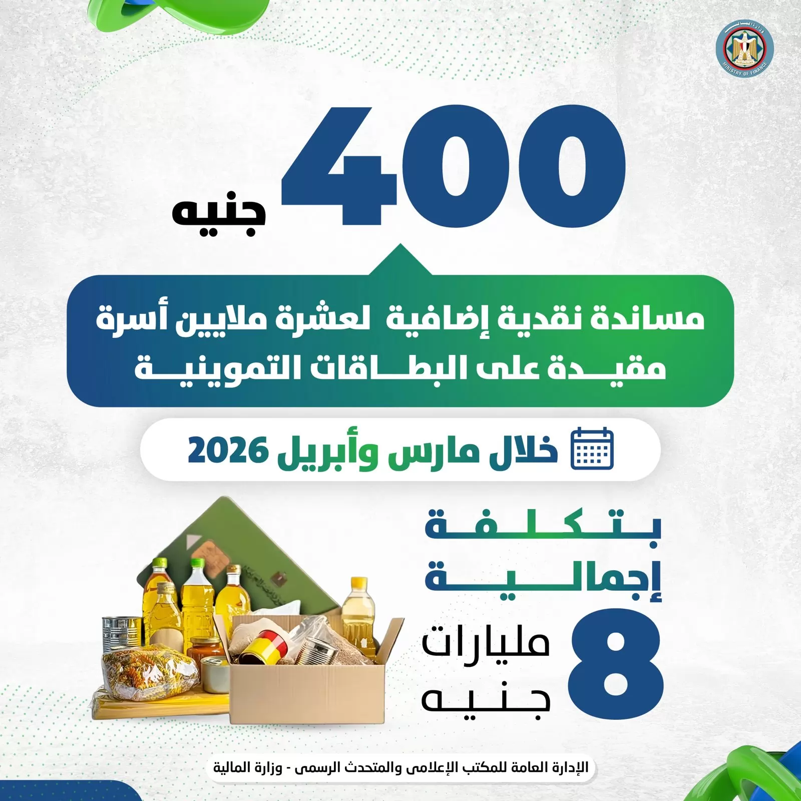 وزير المالية: بدء تطبيق الحزمة الجديدة للحماية الاجتماعية قبل رمض