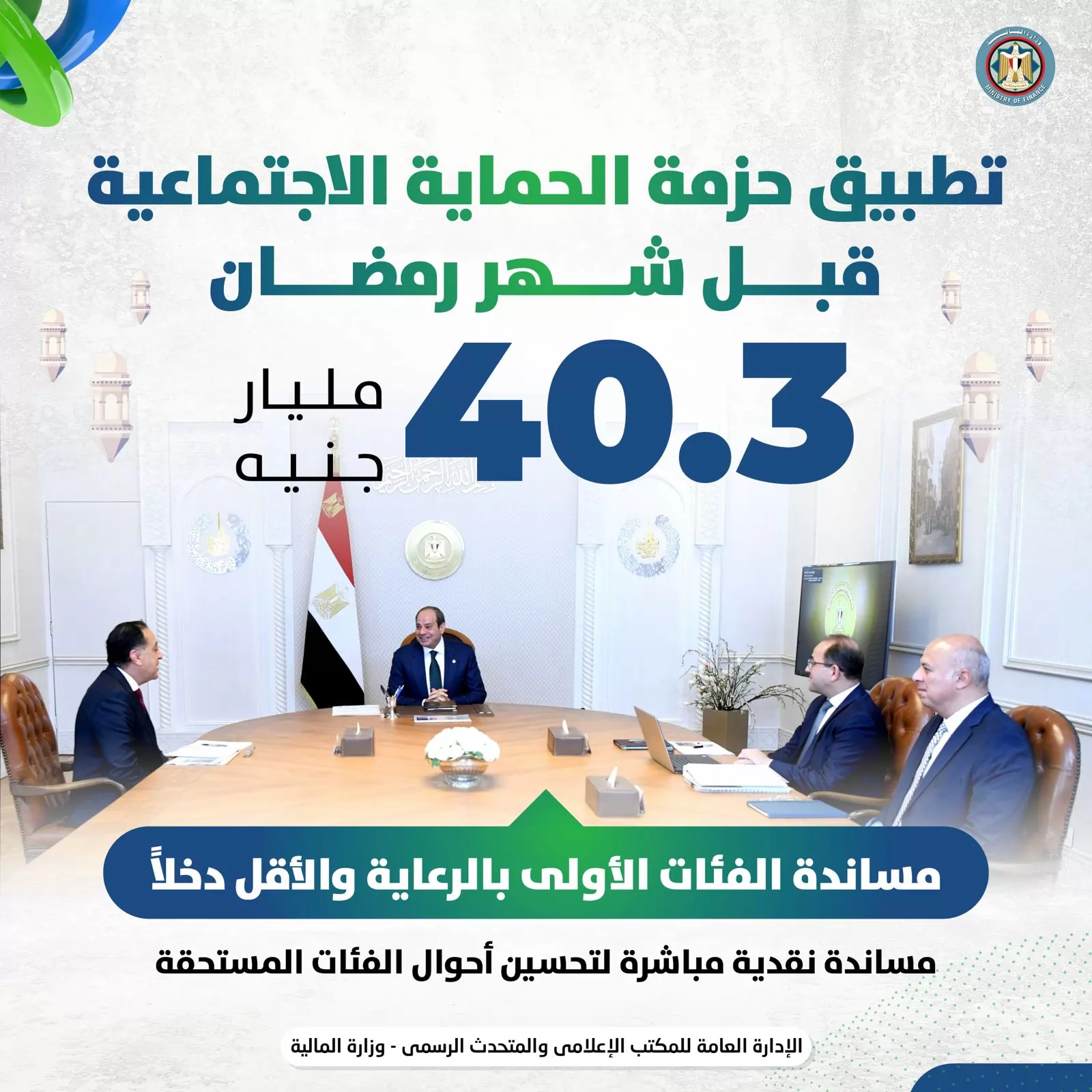 وزير المالية: بدء تطبيق الحزمة الجديدة للحماية الاجتماعية قبل رمض