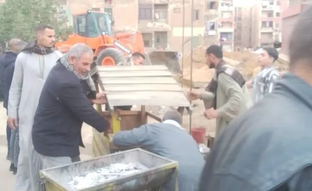 جهاز مدينة بدر يشن حملة مكبرة على إشغالات ومخالفات منطقة الزلزال.