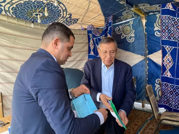 المهندس محمود عثمان يدلي بصوته في انتخابات نقابة الاسماعيلية..صور