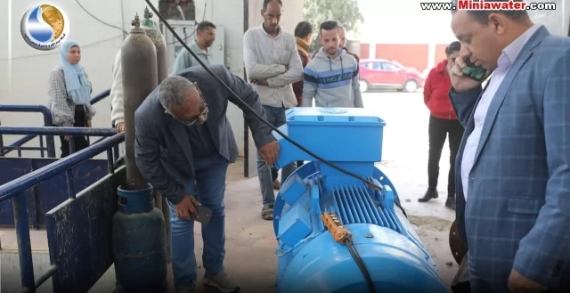 رئيس مياه المنيا يتفقد اعمال التجديد بمحطات المياه