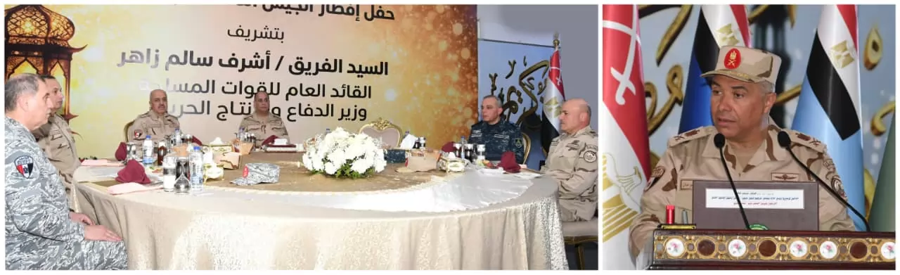 وزير الدفاع يلتقى مقاتلى الجيش الثالث الميدانى وقوات مكافحة الإره