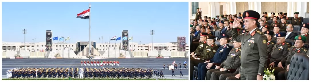 وزير الدفاع يشهد حفل إنتهاء فترة الإعداد العسكرى لطلبة الأكاديمية