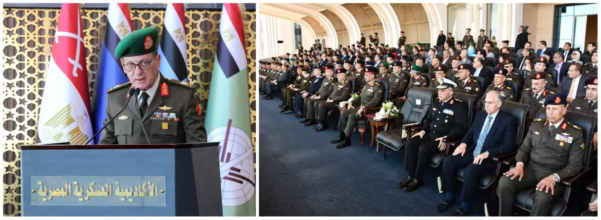 وزير الدفاع يشهد حفل إنتهاء فترة الإعداد العسكرى لطلبة الأكاديمية