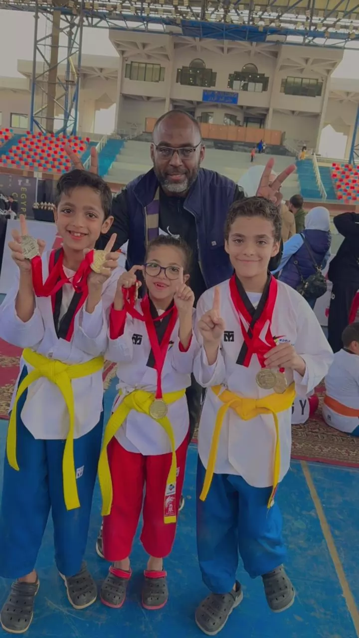 براعم التنمية الشبابية بالتجمع الأول فى المراكز الأولى ببطولة كأس مصر فى التايكوندو