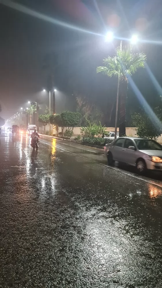 هطول أمطار غزيرة في الأقصر