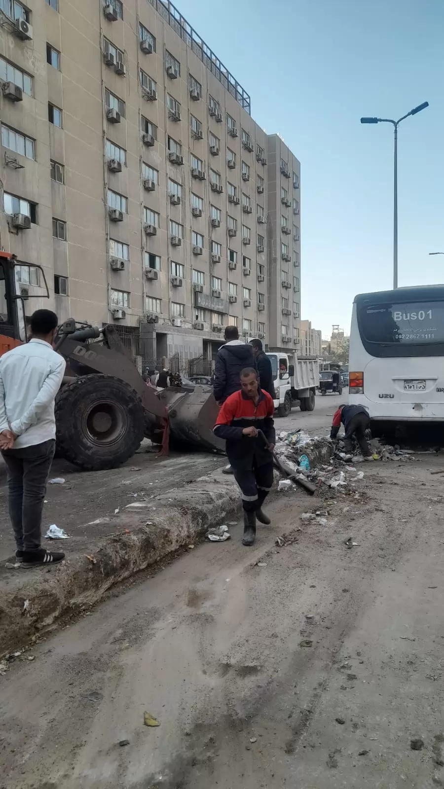 حملة نظافة بشارع الغاز والمنطقة المحيطة بالوراق