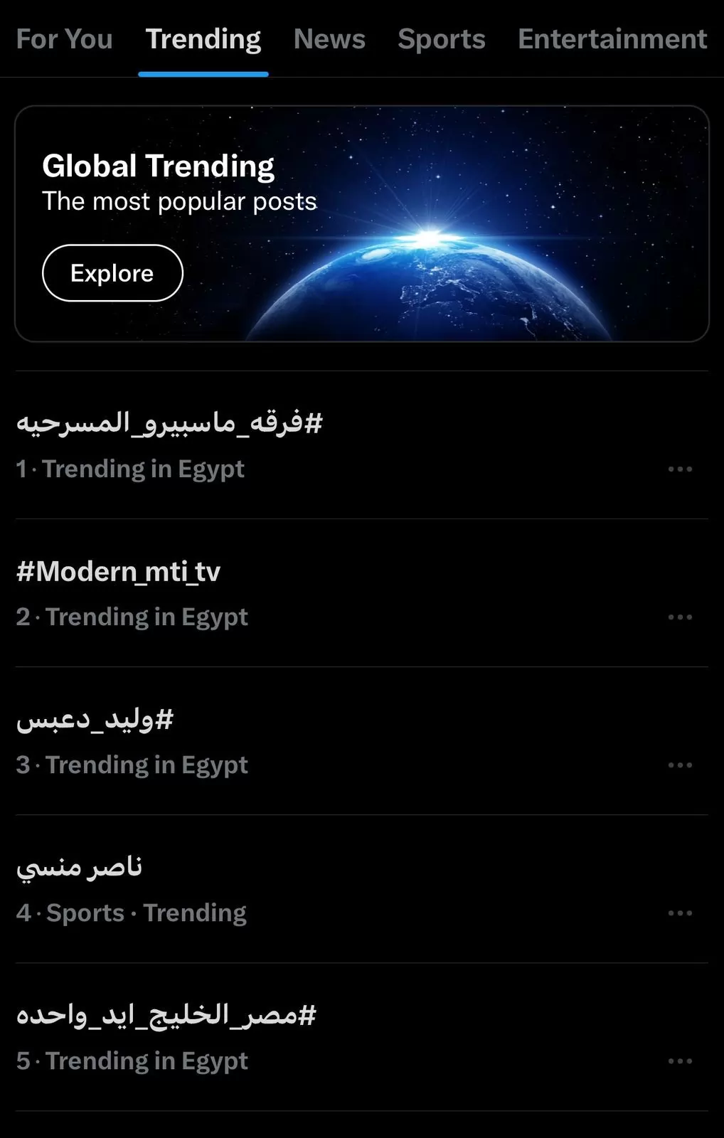 وسم (فرقة ماسبيرو المسرحية) يحتل المركز الأول علي إكس