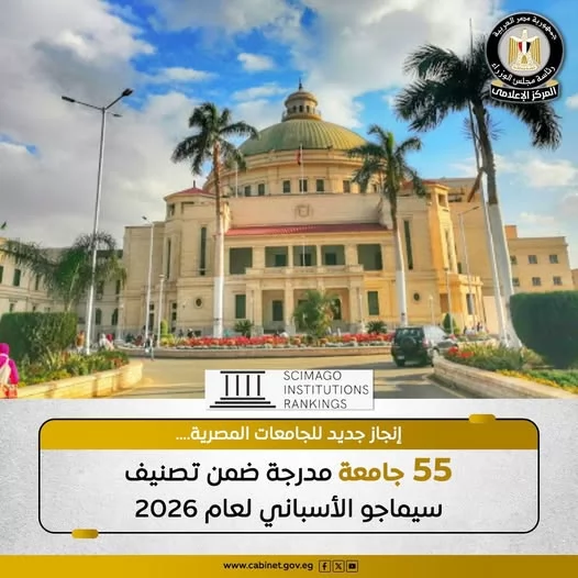 إنجاز جديد للجامعات المصرية بتصنيف سيماجو الإسباني لعام 2026