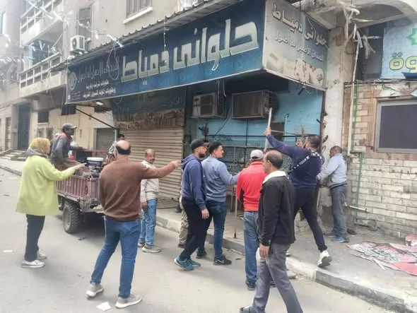 أكبر حملة لرفع الإشغالات وإزالة المخالفات في حي ثان الإسماعيلية