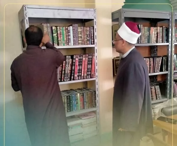 أوقاف الإسماعيلية تفاجئ مكتبات المساجد,,صور