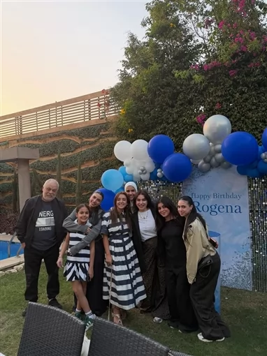 روجينا تحتفل بعيد ميلادها مع زوجها