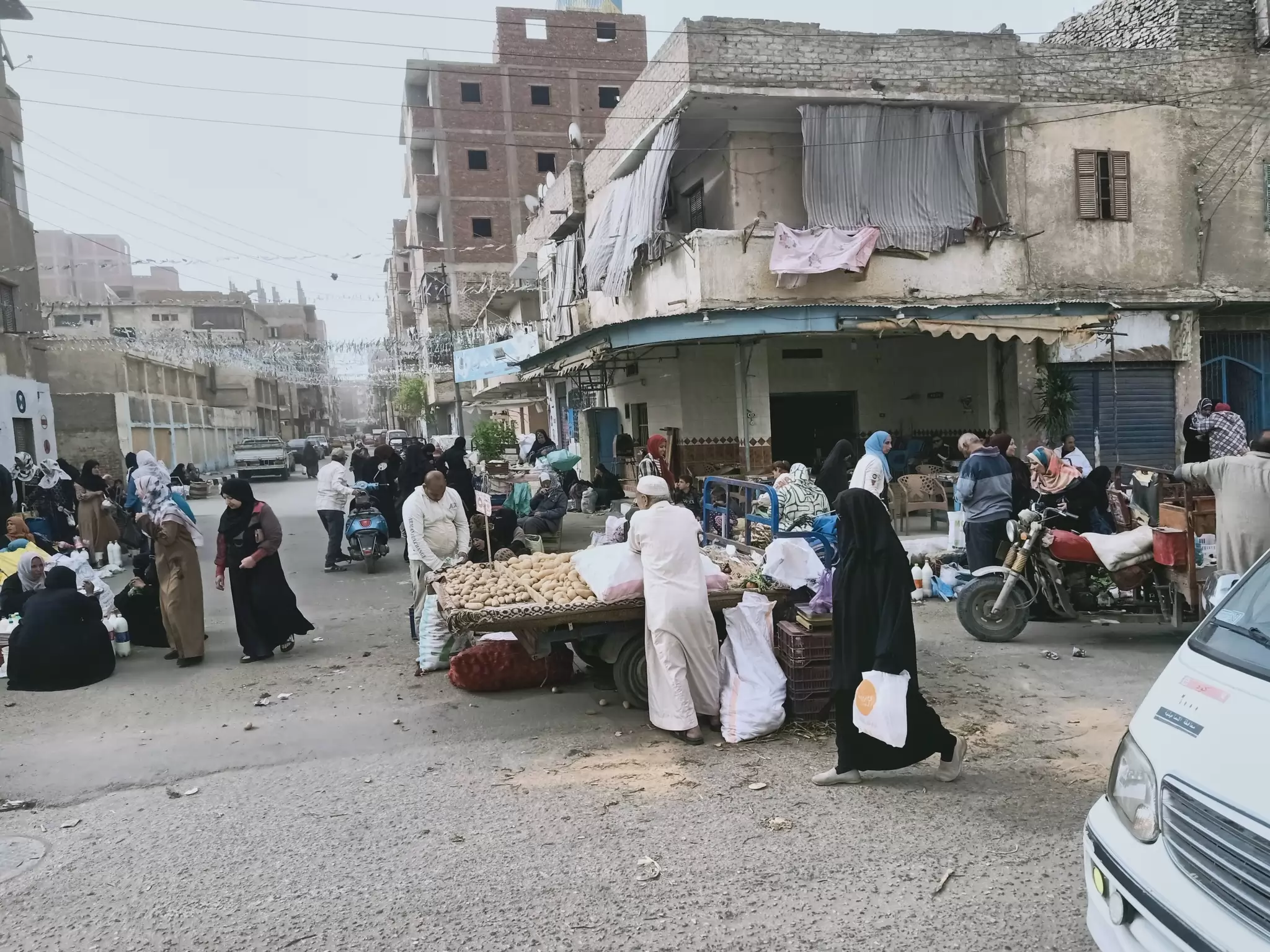 إزالة فورية لسوق عشوائي في الإسماعيلية..صور
