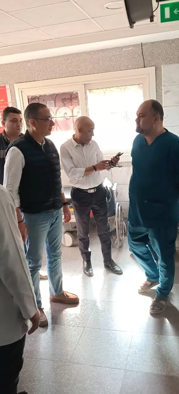 جولة ميدانية لمحافظ الجيزة لمتابعة رفع كفاءة مستشفى أطفيح.