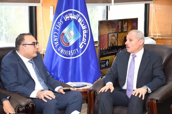 تعاون مشترك بين جامعتي قناة السويس والسويدي للتكنولوجيا..صور