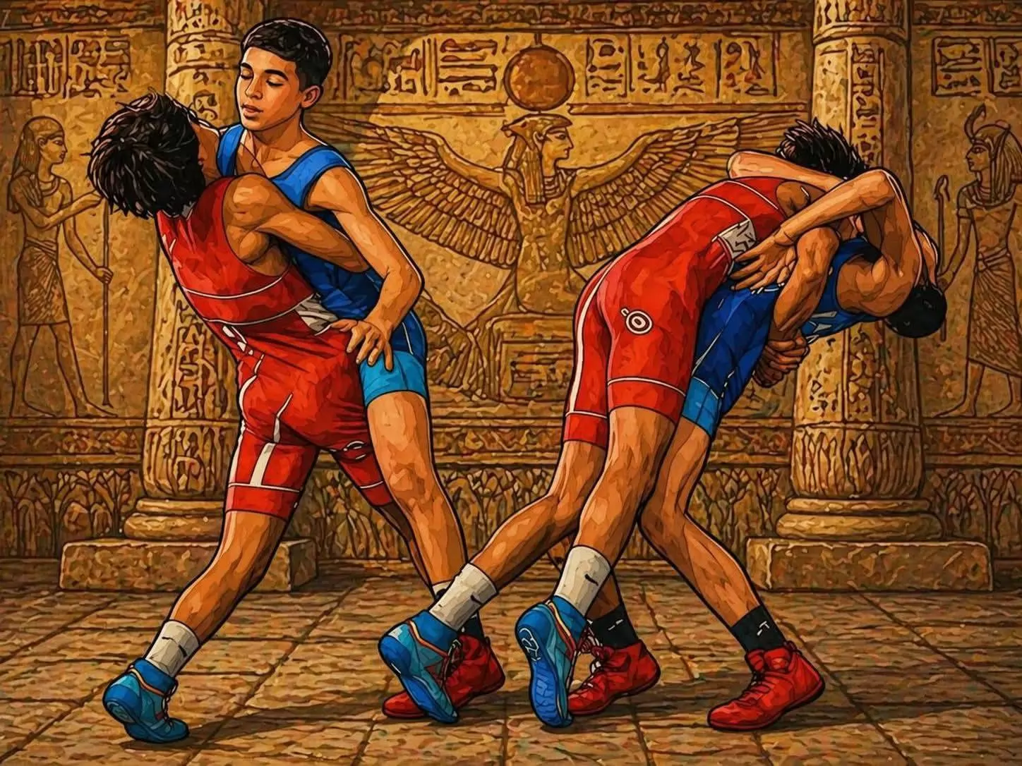 عبدالله ابن الإسماعيلية ..حديث العالم وبطل مصارعة أفريقيا