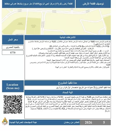 جهاز العاشر من رمضان يطرح قطع أراضى فى مواقع متميزة.. بالأرقام وا