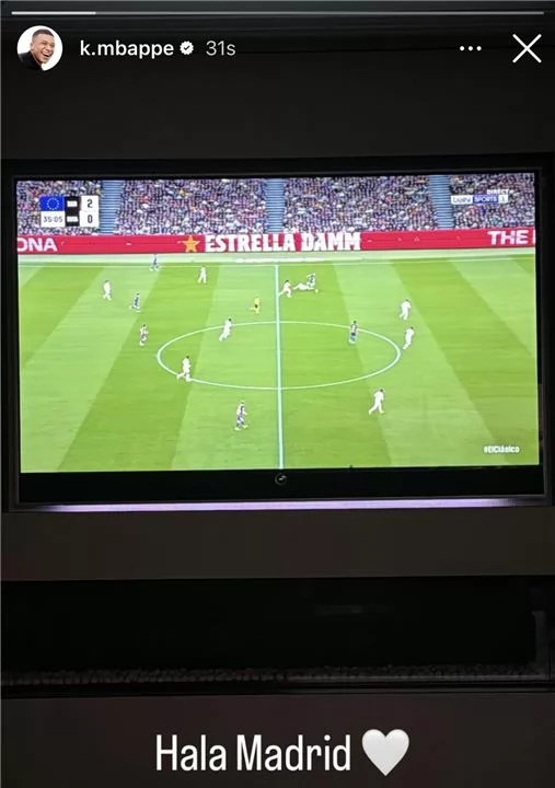 أول رد فعل من مبابي على ثنائية برشلونة أمام ريال مدريد فى الكلاسي