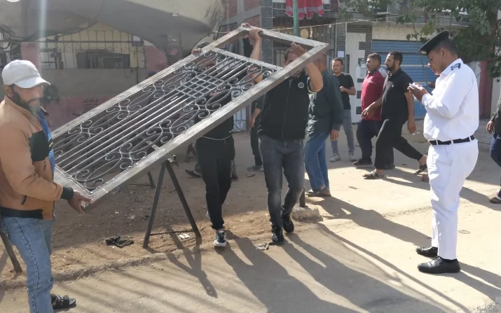  حملات مكثفة لإزالة الإشغالات بالعاشر من رمضان .. صور