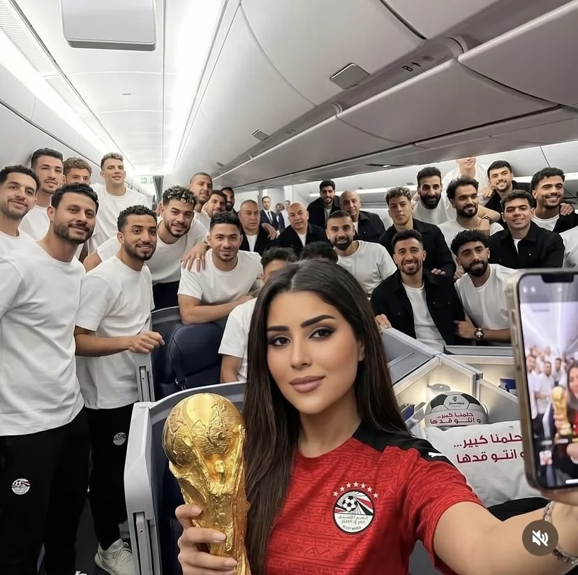 أيتن عامر تدعم منتخب مصر فى كأس العالم