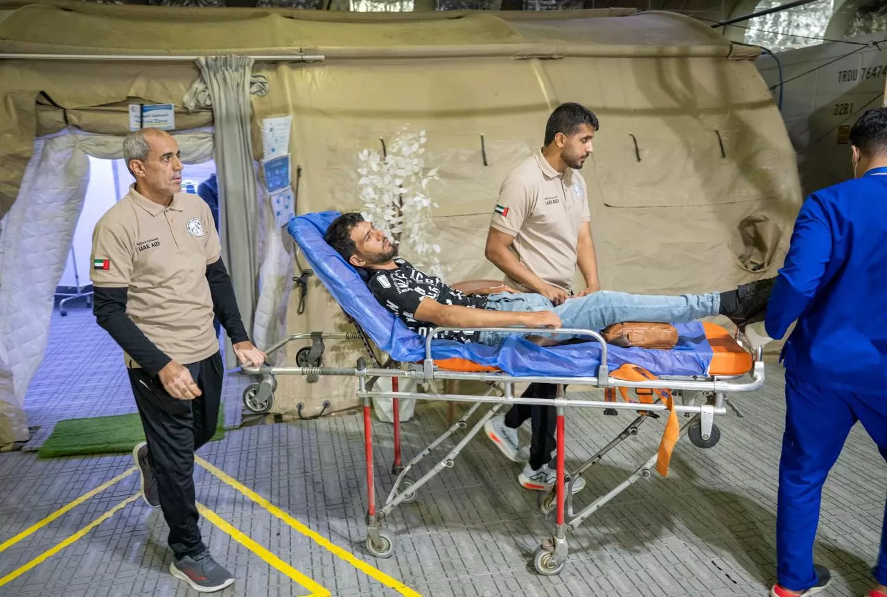 المستشفى الإماراتي العائم في العريش يستقبل5حالات جديدةمن قطاع غزة