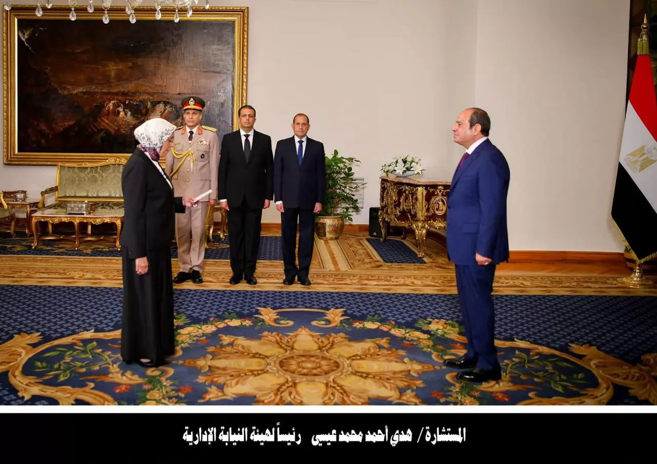 هدى عيسى تؤدي اليمين الدستورية رئيسةً لهيئة النيابة الإدراية