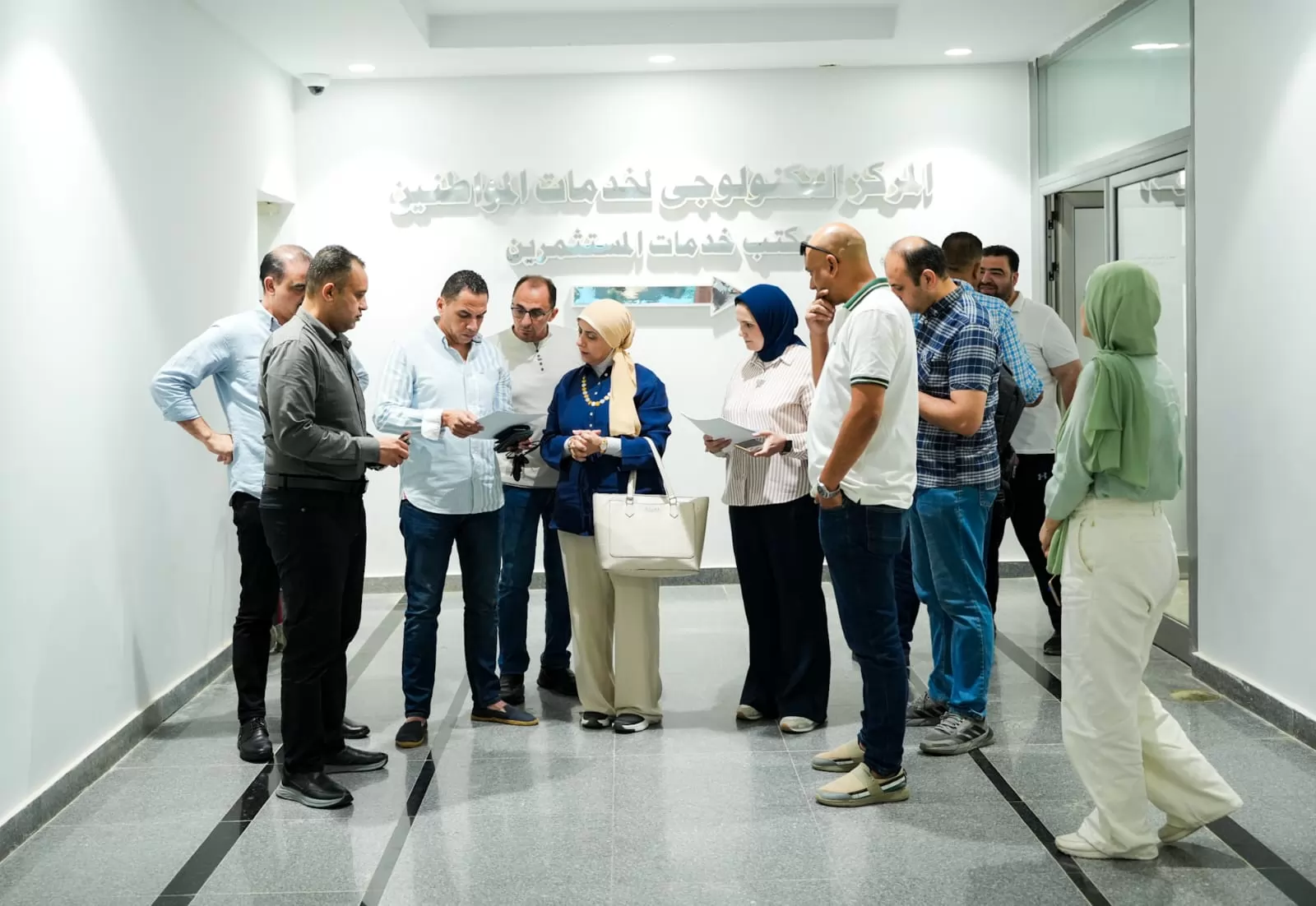 تفاصيل زيارة وفد نظم المعلومات للمركز التكنولوجي بالعلمين .. صور