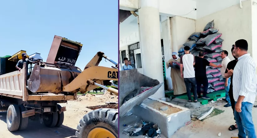 جهاز السادات يشن حملة مكبرة لإزالة الكرفانات وعربات المأكولات