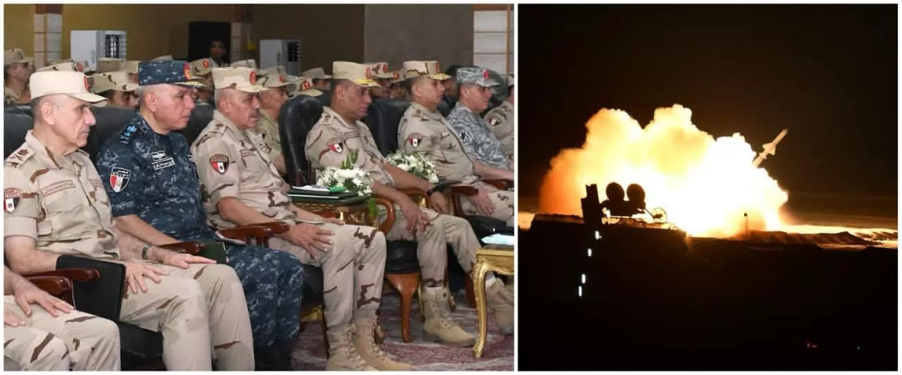 وزير الدفاع يشهد المرحلة النهائية من الرماية الصاروخية الليلية