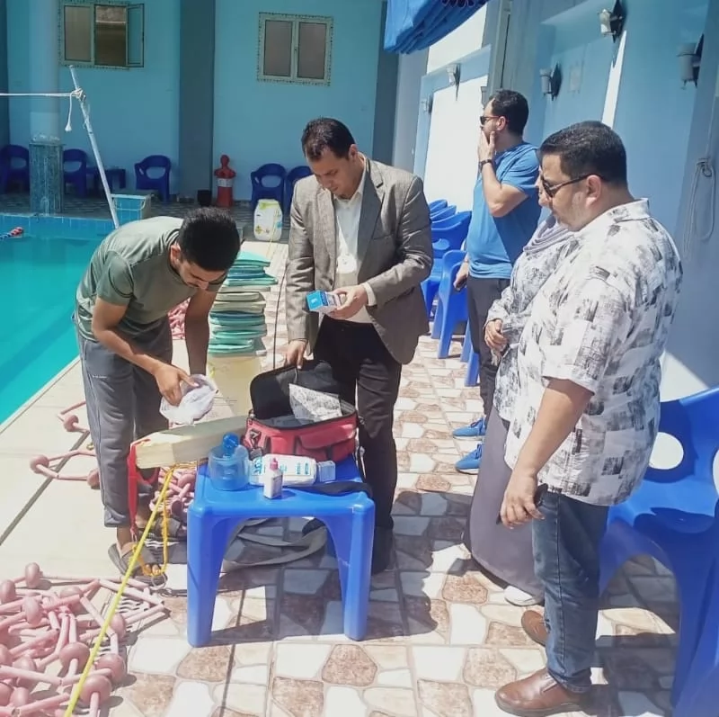 وكيل الرياضة يتفقد حمامات السباحة بمراكز شباب القليوبية