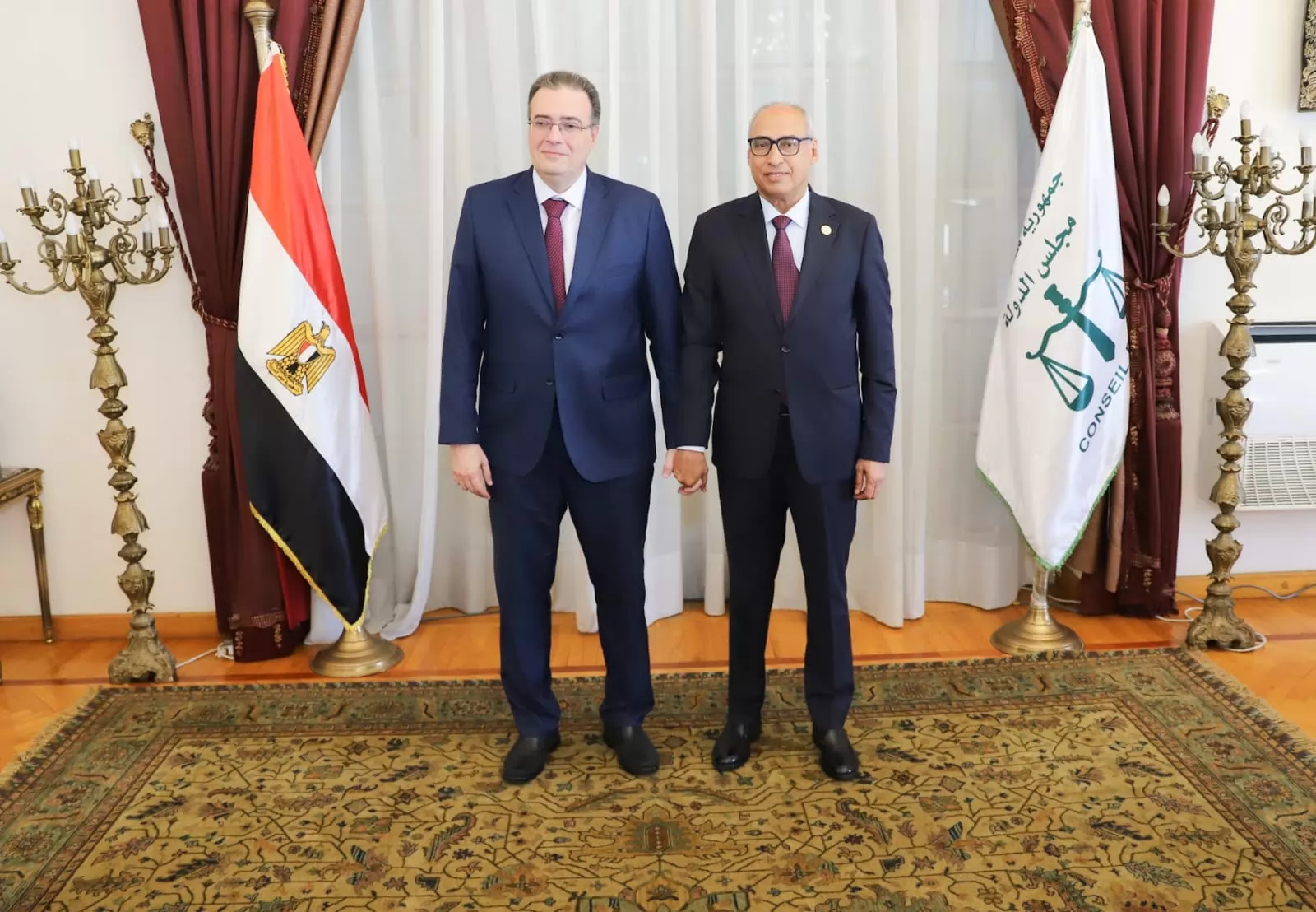 رئيس مجلس الدولة يستقبل رئيس الجهاز المركزي للتنظيم والإدارة