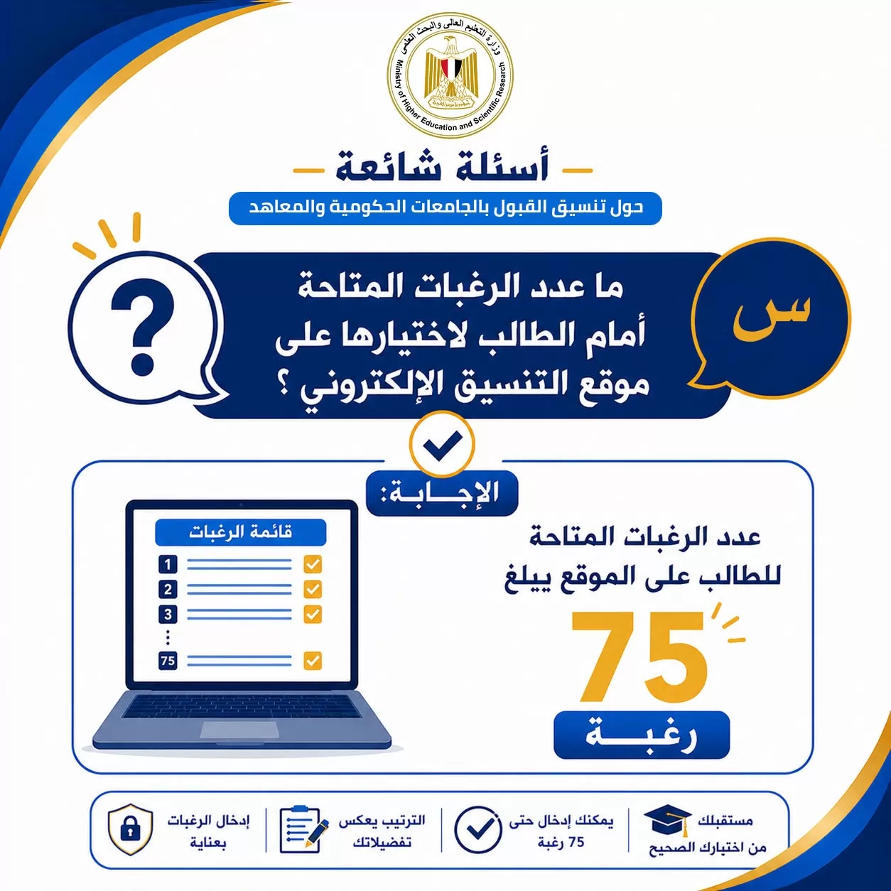 تنسيق المرحلة الثانية..أدلة إرشادية للتوعية بالتنسيق الإلكتروني 