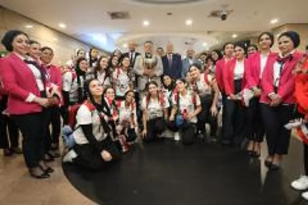 مطار القاهرة الدولي يستقبل بعثة منتخب مصر للناشئات لكرة اليد 