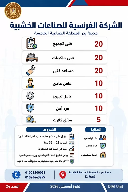 وظائف للشباب وذوي الهمم.. 1355 فرصة عمل في 7 محافظات