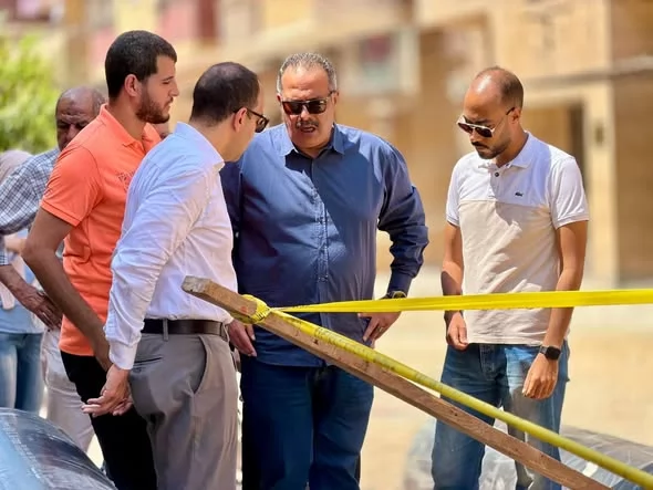 متابعة ميدانية لمشروع الصرف الصحي في أرض الجمعيات بالإسماعيلية