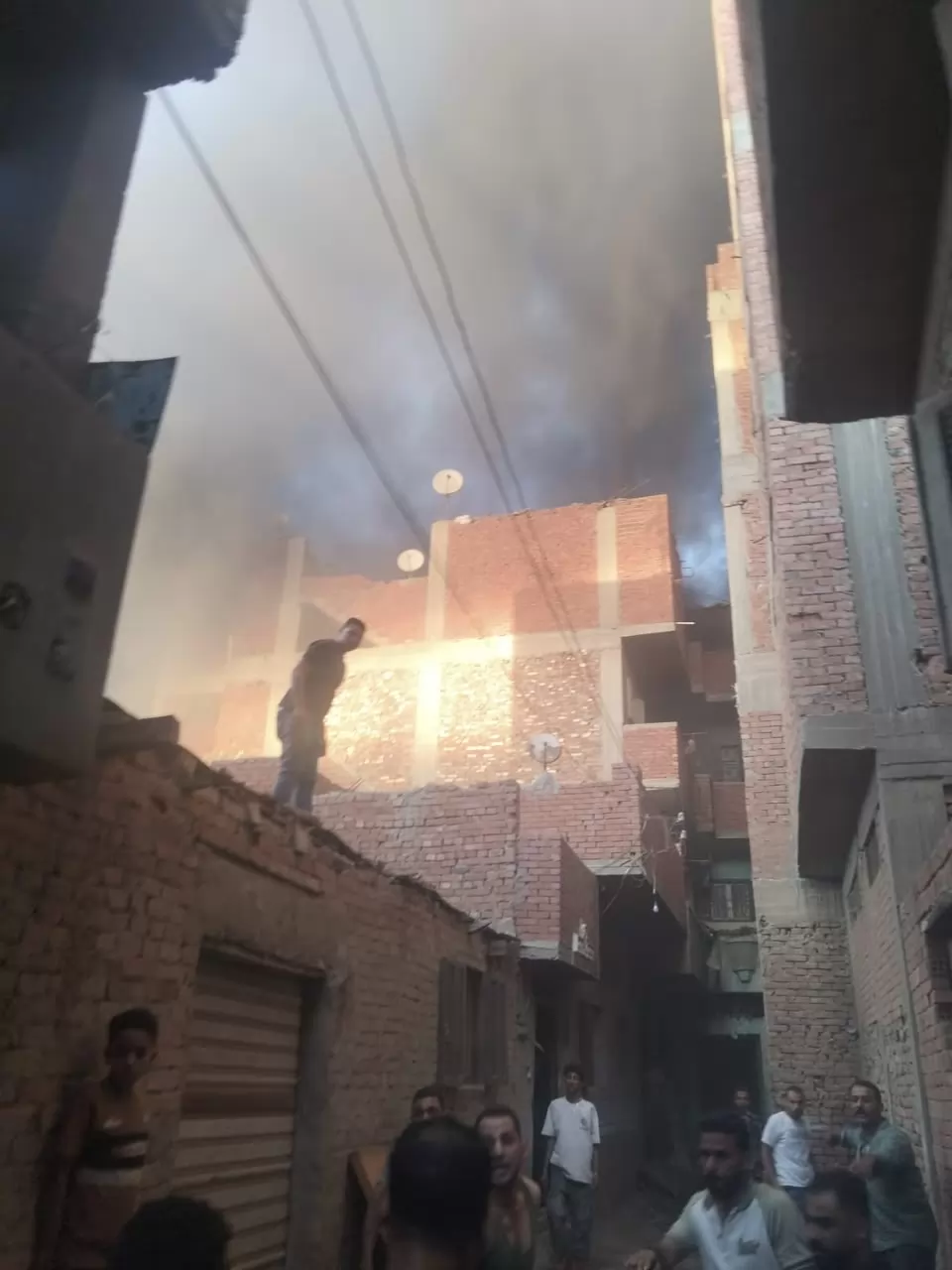  اصابة 14 عامل فى حريق هائل بمحطة تصدير موالح بالشرقية