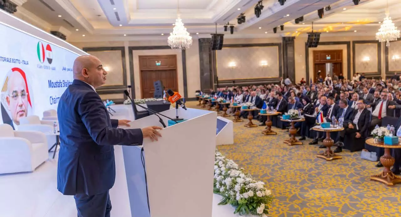 شيخون يستعرض فرص الاستثمار مع الشركات الإيطالية في إطار خطة «ماتي
