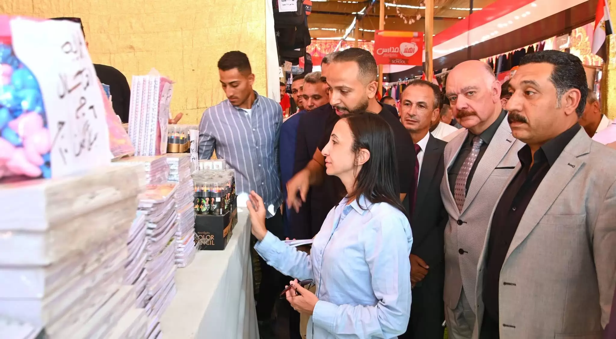 افتتاح معرض أهلاً مدارس بكفر الدوار