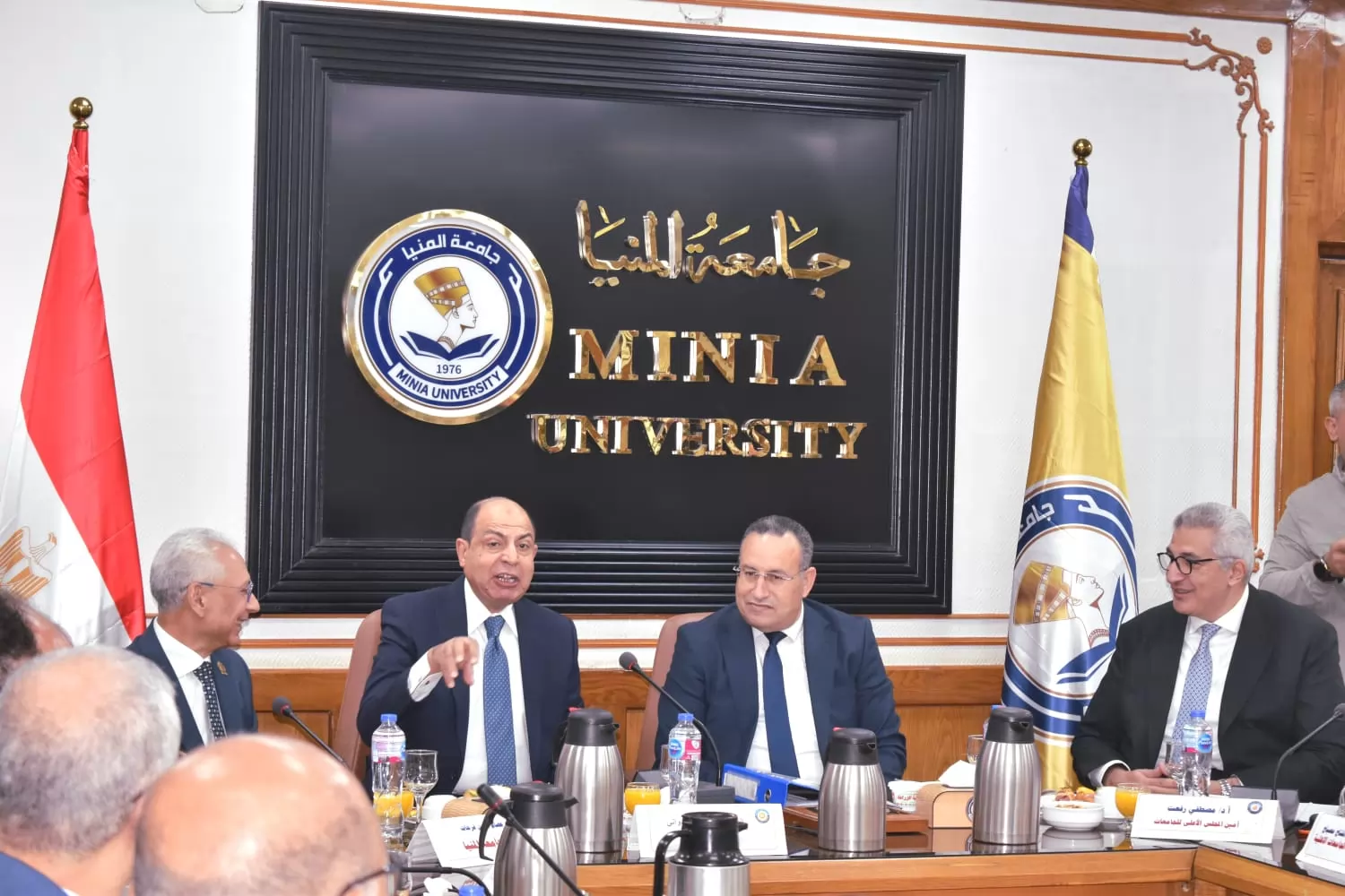 رئيس جامعةالسادات يشهد إجتماع المجلس الأعلى للجامعات بجامعةالمنيا
