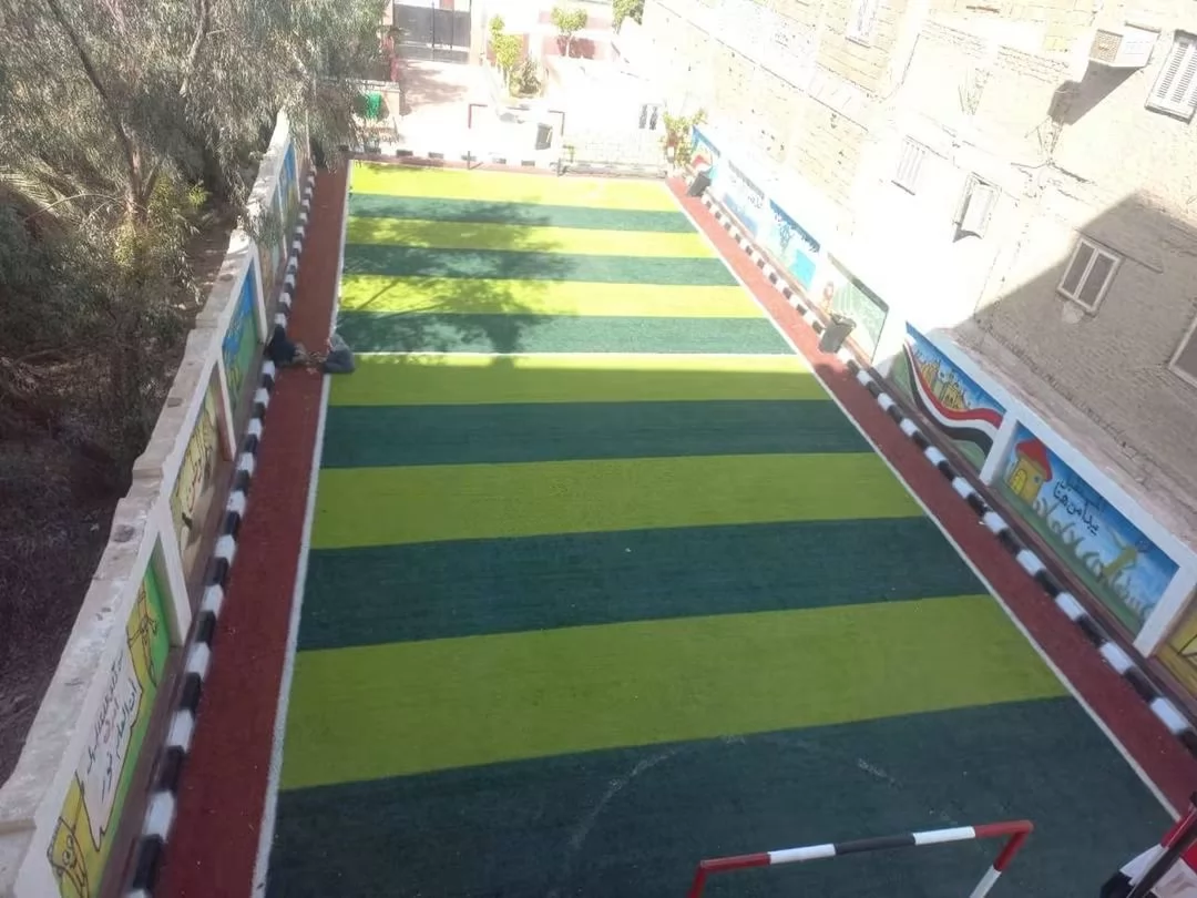 حماة الوطن يطور ملعب مدرسة «أبو بكر الصديق بالمنيا
