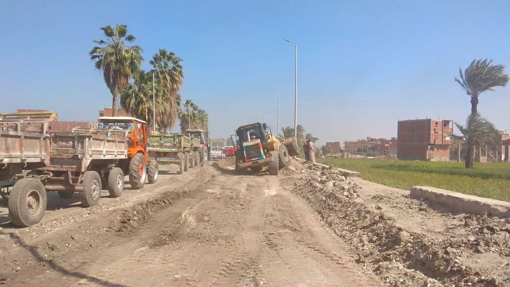 ‫بدء أعمال رصف طريق الفيوم إطسا