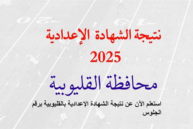 نتيجة اعدادية القليوبية 2025