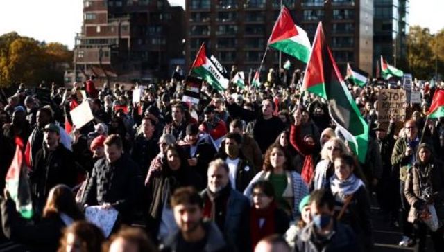 مظاهرة مؤيدة لفلسطين 